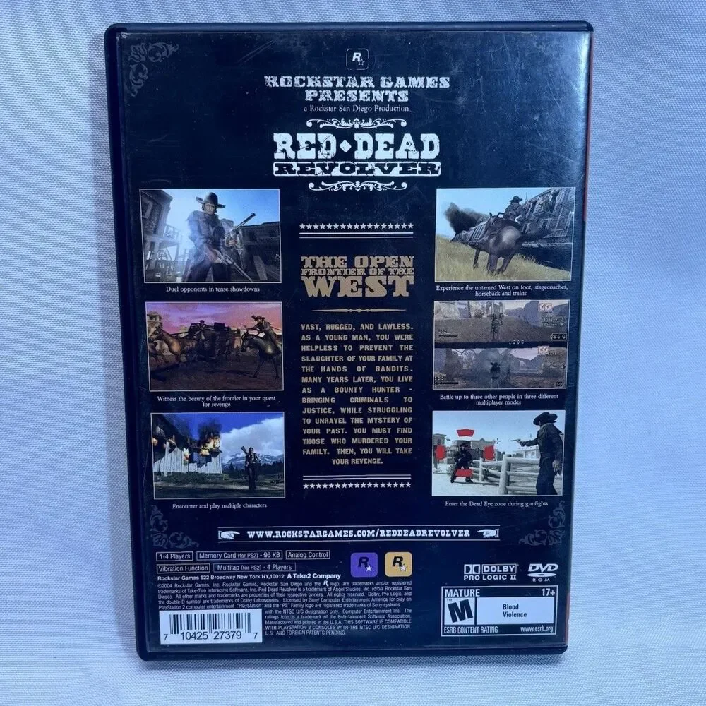Red Dead Revolver CIB (Sony PlayStation 2, 2004) Tested & Working - Complete PS2